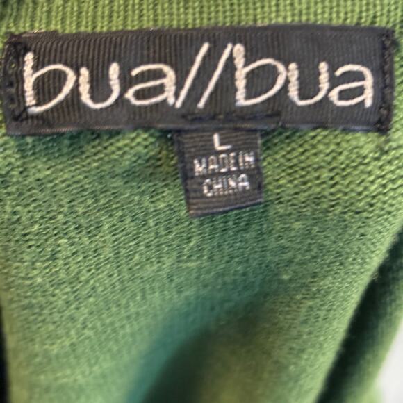 Bua/ Bua Sweater Women Small Green Embellished Embroidered 3/4 Sleeve Hydrangea - Picture 5 of 7